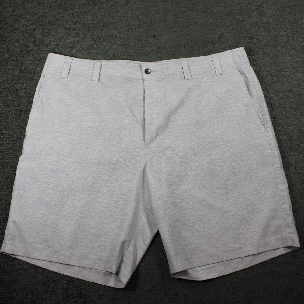 Callaway Mens Golf Shorts Light Gray Heathered Performance Flat Front Size 40